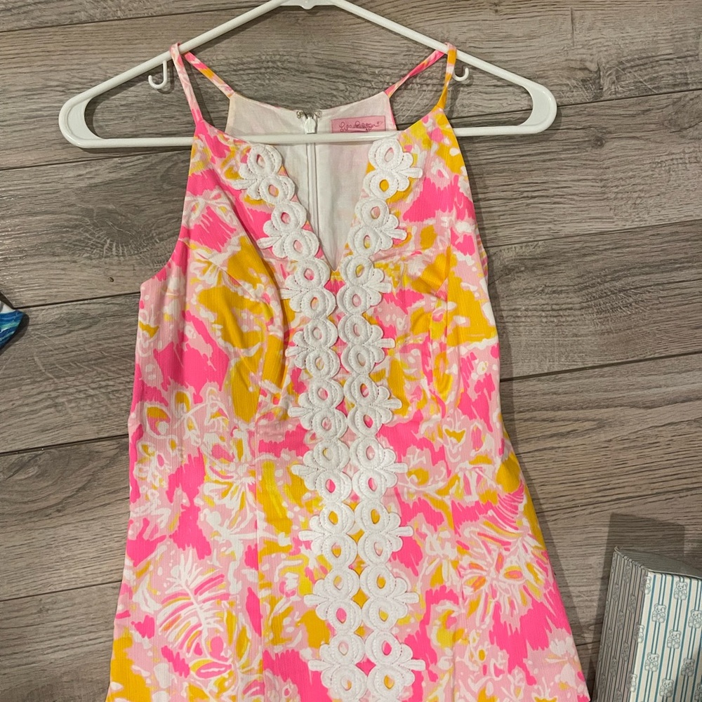 Lily Pulitzer halter pink and yellow top